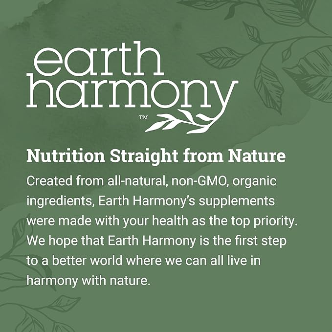 Earth Harmony Myo-Inositol & D-Chiro Inositol Supplement for Women, Ovarian & Hormone Balance for Women - Supports Normal Cycles, Fertility Supplement (120 Capsules)