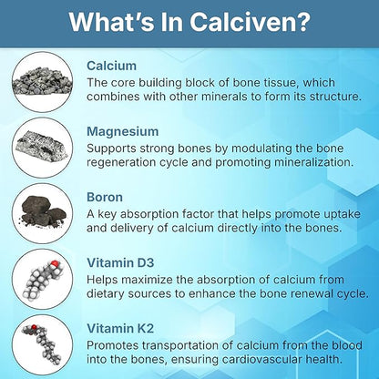 Calciven - Natural Bone Support Supplement - Non-GMO, Gluten-Free
