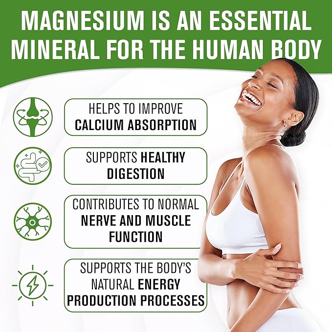 NaturalSlim MagicMag Magnesium Citrate Powder Drink for Relaxation, Stress, Constipation, Better Rest & Digestive Health, Magnesium Supplement for Women and Men, Honey Chamomile 8oz
