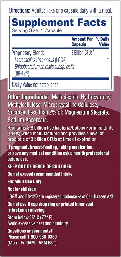 Phillips' Colon Health Daily Probiotic Capsules,4-in-1 Symptom Defense to Help Defend Against Occasional Gas,Bloating,Constipation,and Diarrhea,Daily Supplement,90 Count (Pack of 2)
