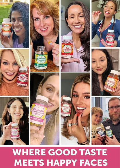 Lunakai USA Made Collagen Gummies for Women & Men Over 50, Biotin & Vitamin C, Supports Skin Elasticity, Hair & Nail Strength, Joint Support - 3 Pack