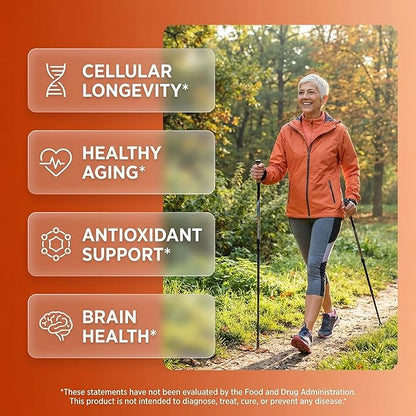 Clean Nutra Fisetin Quercetin Resveratrol Spermidine - Longevity Supplement with NAD Berberine Apigenin | Anti Aging Cellular Health Support Capsules 90 Count