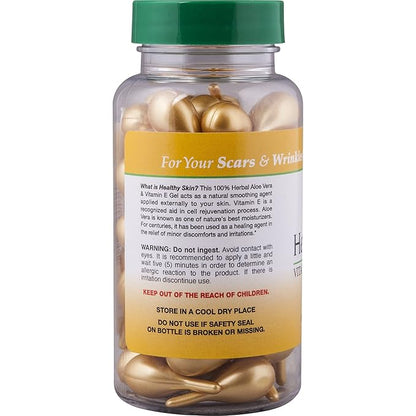 Sanar Naturals Healthy Skin Vitamin E Lotion with Aloe Vera Gel, 60 ct - Face Moisturizer SkinCare, Serum Capsules - Reduce Wrinkles, Dark Spots - Rapid Repair for Smooth HydratedSkin (Pack of 2)