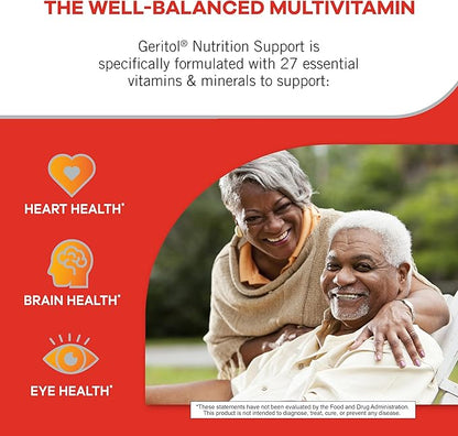 Geritol, Multivitamin Supplement, Contains Antioxidants, Vitamins B, C, E & D and Iron, 27, Minerals, Gluten-Free, Non-GMO, No Artificial Sweeteners, 40 Tablets, 2 Pack