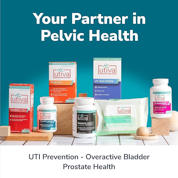 Szio+ Utiva Bladder Health - Control Supplement for Overactive Bladder and Lower Urinary Tract Health - Clinically Proven to Reduce Frequency and Urgency - 60 Capsules