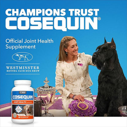 Nutramax Laboratories Cosequin Maximum Strength Joint Health Supplement for Dogs - With Glucosamine, Chondroitin, and MSM, 2 Pack, 264 Total Chewable Tablets