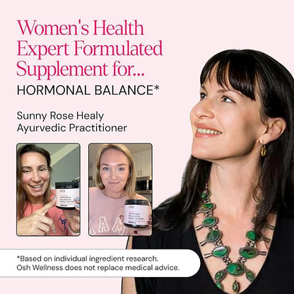 Ayurvedic Hormone Balance for Women | Cortisol Reducer | Mood, Energy, & Sleep Support | Regulates Estrogen | Stress Relief | Ashwagandha, Rhodiola, & Shatavari | Made in USA | 60 Ct. - OSH Wellness