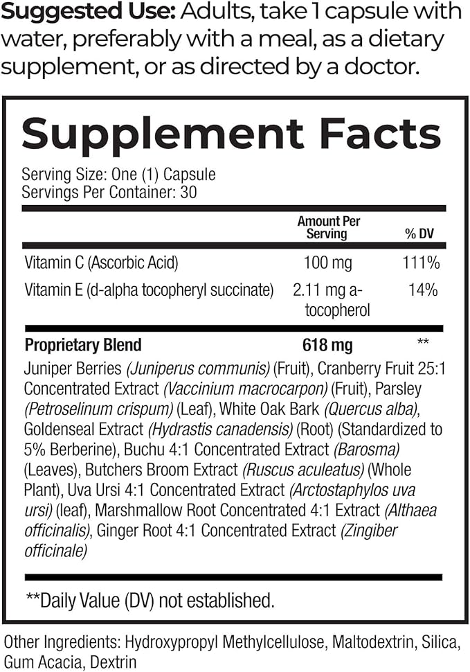 Ultimate Bladder Support Dietary Supplement 30 Capsules Restore Your Freedom and Confidence - 6 Bottles
