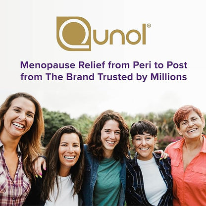 Qunol Menopause Relief + B6 Hormone & Estrogen Free Supplement, Menopause Support for Brain Fog, Hot Flashes, Night Sweats, Mood Swings, 60 Capsules