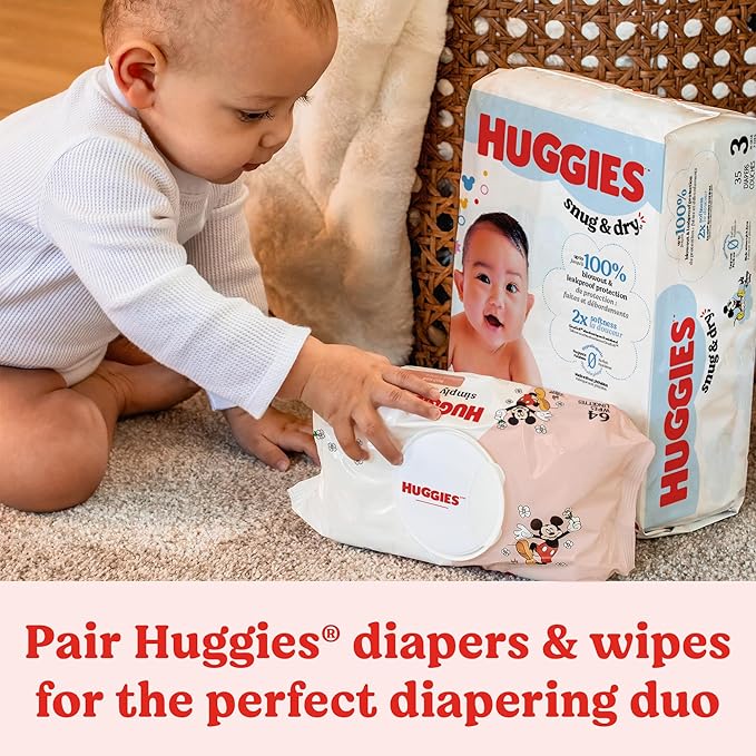 Huggies Simply Clean Fresh Scent Baby Wipes, 3 Flip-Top Packs of 64 (192 Wipes Total), Packaging May Vary