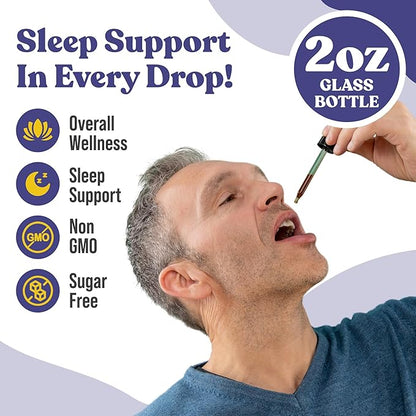 Rejuvica Health NoctuRest Liquid Melatonin Drops for Adults – Natural Sleep Aid with Magnesium, L-Theanine & Valerian Root – Nighttime Sleep Support for Calm & Rest - 2X Absorption Drops - 2 Fl Oz