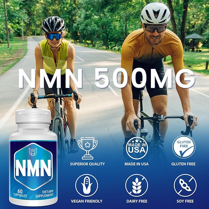 NMN(Nicotinamide Mononucleotide), NAD Supplement to Boost NAD+ Levels as We Age (May Be More Effective Than Nicotinamide Riboside), NMN Supplement for Anti-Aging, 60 Capsules (60 Servings)