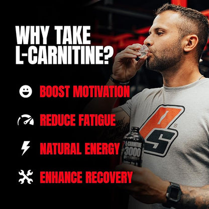 ProSupps L-Carnitine Liquid 3000, Stimulant-Free Liquid Shots for Men & Women - Clean Workout Drink for Energy, Performance & Muscle Recovery - No Sugar, No Carbs - 31 Servings, Green Apple