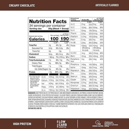 SlimFast High Protein Meal Replacement Shake Powder, 12 Servings (Pack of 2), Advanced Nutrition Smoothie Mix, Digestive Support, Gluten Free, Creamy Chocolate, 20g of Protein (Packaging May Vary)