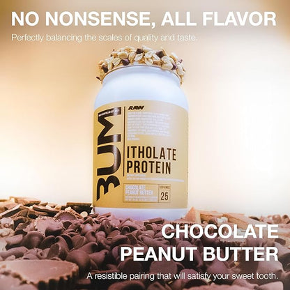 RAW Whey Isolate Protein Powder, Chocolate Peanut Butter (CBUM Itholate) - 100% Grass-Fed Sports Nutrition Powder for Muscle Growth & Recovery - Low-Fat, Low Carb, Naturally Flavored - 25 Servings