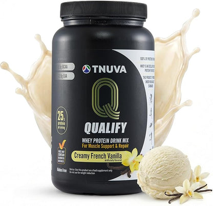 French Vanilla Protein Powder. 25g Protein Shake for Post Workout Recovery, Smoothie & Baking. Gluten & Sugar Free, Highly Kosher, Amino Acids (5.5g BCAA, 2.7g Leucine), 1.65lbs, 23 Servings