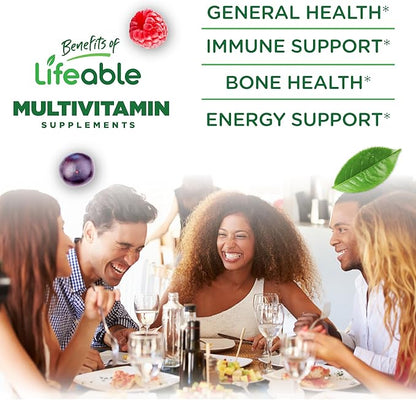 Lifeable Sugar Free Womens Multivitamin Gummy | with Iron and 18 Essential Vitamins and Minerals | Great Tasting Multivitamin for Women Gummies | 90 Gummies