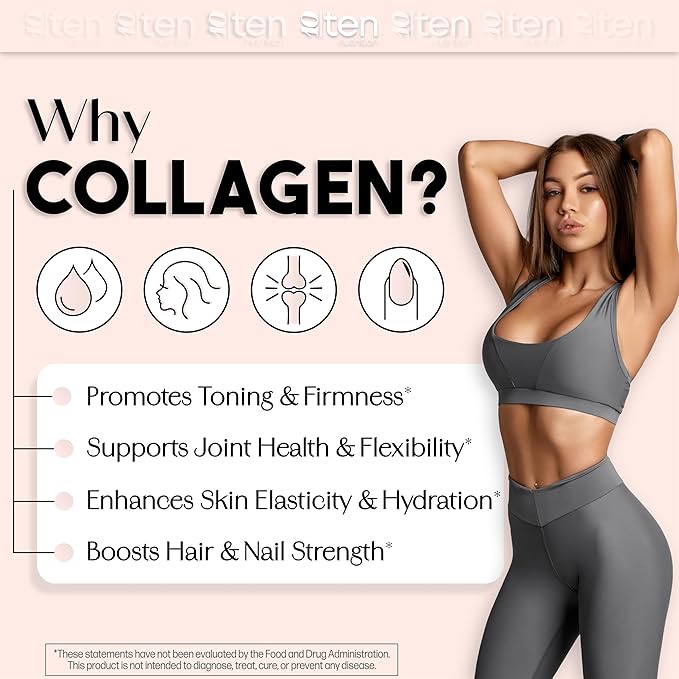 New - Creatine + Collagen for Women – Supports Lean Muscle Growth & Development, Booty Gain, Energy & Recovery – 5g Creatine Monohydrate Plus 5000mg Collagen Peptides Combo – Unflavored, 30 Servings