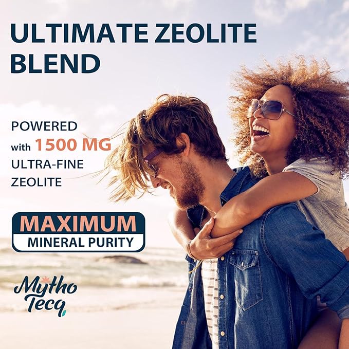 2300 MG Zeolite Detox Capsules - Activated Charcoal & Bentonite Clay, Highly Absorbable Full Body, Liver & Gut Cleanse, Zeolite Clinoptilolite（90 Capsules）