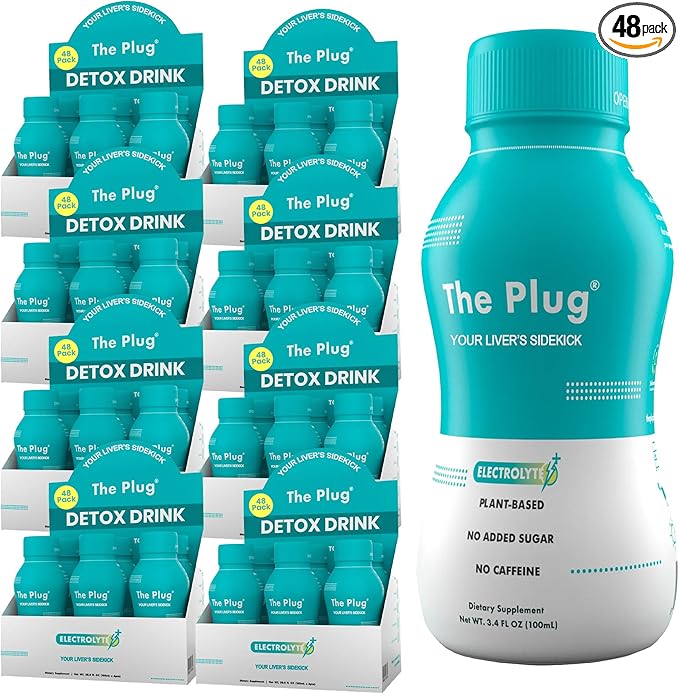 The Plug Liver Cleanse Detox & Repair Drink Electrolytes Organic Herbal Liquid Detoxify Body Plants Supplement Support Weight Loss Natural Health Hydrate Sports Energy Immunity Shots Minerals Vitamins
