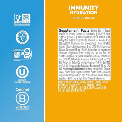 Nuun, Citrus Orange Immunity Box, 1.9 Ounce, 8 Count (Pack of 2)