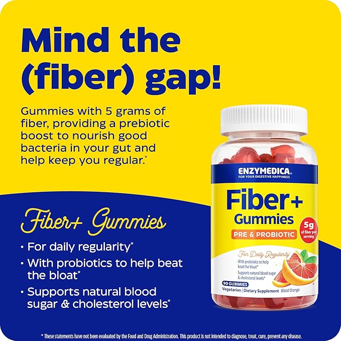 ENZYMEDICA Fiber Gummies, 90 CT