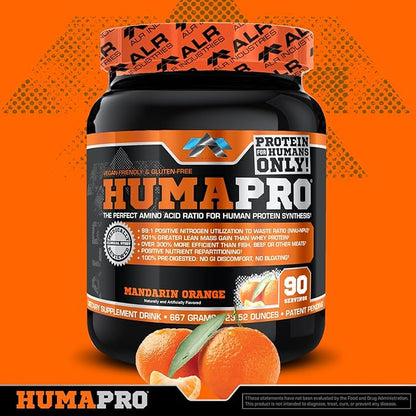 HumaPro Essential Amino Acid Formula | EAA Protein Supplement | Supports Muscle Recovery & Performance | Vegan, Gluten Free | | 90 Servings (Mandarin Orange)