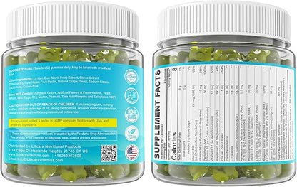Cortisol Gummies for Women & Men, Sugar Free Cortisol Reducer Supplements w/ Magnesium, Ashwagandha, Mushroom, L-theanine, Rhodiola, Vitamin B6 B12 for Cortisol Detox, Relax, Sleep Support 2 Pack