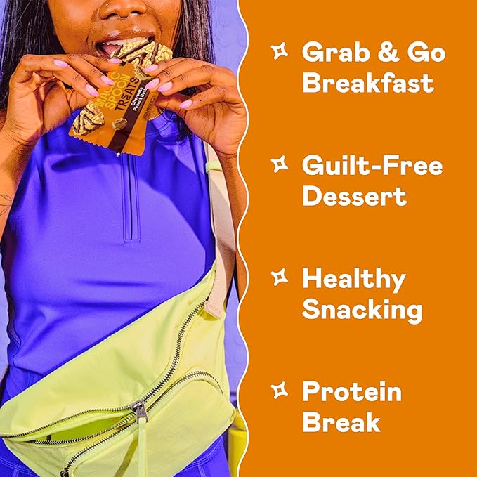 Magic Spoon Treats - 16 High Protein Bars, Chocolate Peanut Butter - High Protein Gluten Free Snack - Sugar & Gluten Free Free Protein Cereal Bar - Low Carb & Keto Friendly - Healthy Snacks
