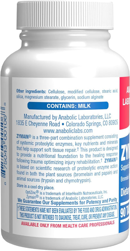 Cartilage Ligament and Tendon Supplement - Clinical Restorative Joint Support Formula with Bovine Cartilage Minerals and Proteolytic Enzymes for Enhanced Comfort Mobility Zymain 90 Support