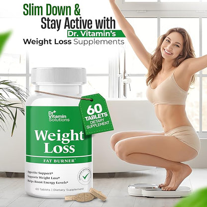 Fat Burner for Women & Men - Weight Loss Supplements with Green Tea Extract, Chromium, Vitamin B6 - Energy Booster, Belly Fat Burner & Appetite Suppressant Diet Pills - 60 Tablets