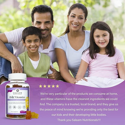 Salaam Nutritionals - Multivitamins, Multivitamins for Kids, Gummy Vitamins with 13 Essential Vitamins + Minerals, Bone and Immunity Support, 90 Count, 1 Pack