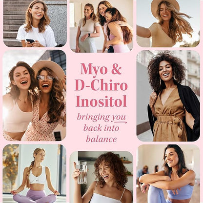 Myo-Inositol Powder Complex & Herbal Hormone Balance Tincture | Hormone Balancing Bundle with Myo-Inositol & D-Chiro (30 Servings) and PMS Menopause & Menstrual Support Liquid (60 Servings)