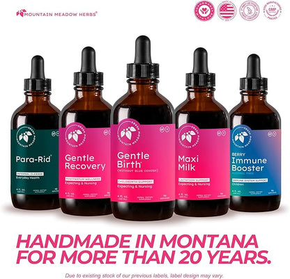 Mountain Meadow Herbs Gentle Birth for Birth Prep/Labor Prep, Fast Acting Liquid Herbal Extract for Childbirth Support w/o Blue Cohosh - 4oz