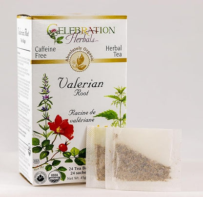Celebration Herbals Tea Valerian Root Organic -- 24 Herbal Tea Bags
