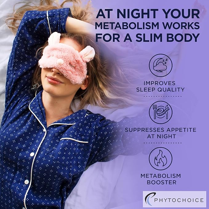 Nighttime Fat Burner with Melatonin - Appetite Suppressant for Weight Loss - Night time Fat Burner for Women Supporting Sleep & Relaxation - Weight Loss Diet Pills that Work at Night - 2 Pack