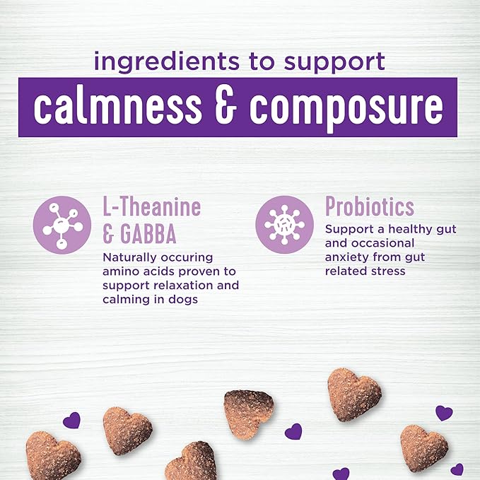Wellness Tasty Cheese Flavored Soft Chews Calming Supplements for Dogs, 45 Count