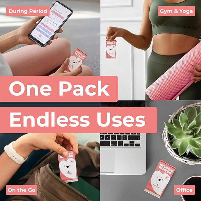 Impossibly Compact Travel Feminine Wipes - 99% Water and Aloe - pH Balanced, Period-Friendly & Ultra Soft - Travel Essentials for Women & Teens - Unscented - 24 Pack Total 144 Wipes