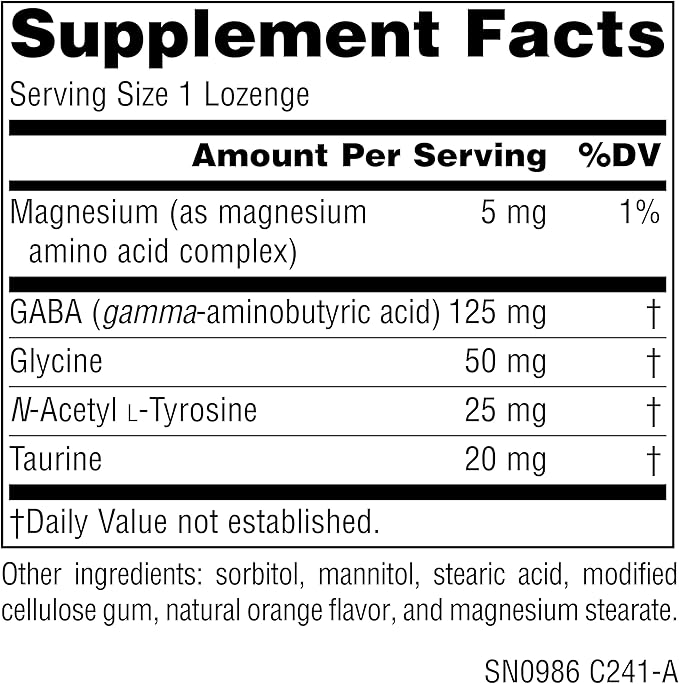 Source Naturals Serene Science GABA, 125 mg, Orange Flavored* - 30 Lozenges