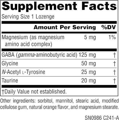 Source Naturals Serene Science GABA, 125 mg, Orange Flavored* - 30 Lozenges