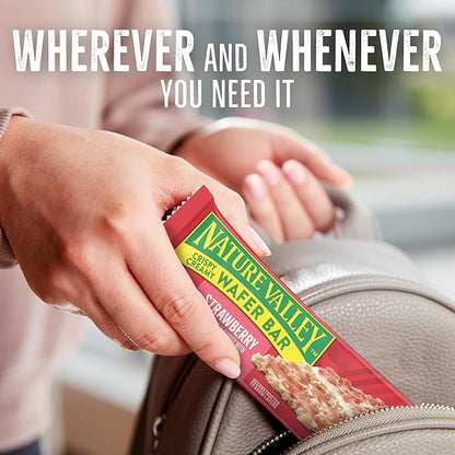 Nature Valley Crispy Creamy Wafer Bars, Strawberry, Whole Grain, 5 Bars, 6.5 oz