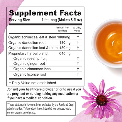 Numi Organic Immunity Tea Variety Pack – 48 Herbal Tea Bags – Functional Wellness Blends for Immune Support Comfort & Daily Balance