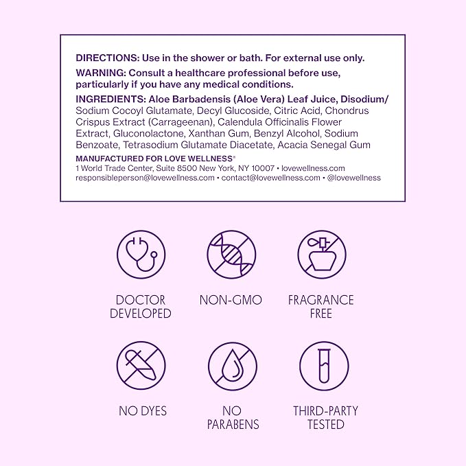 Love Wellness pH Balancing Cleanser | Feminine Vaginal Wash | Fragrance-Free | Vaginal Cleanser for Balanced pH, Intimate Health & Hygiene | Non-Irritating with Aloe Vera for Sensitive Skin | 5 Fl Oz