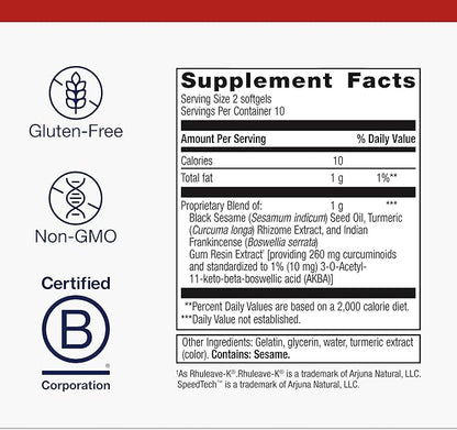 Metagenics Rapid Relief - Herbal Softgel with Turmeric & Boswellia - Supports Fast Relief for Muscle, Back & Joint Discomfort* - Drug-Free, Non-GMO, Gluten-Free - GMP Certified Facility - 20 Softgels