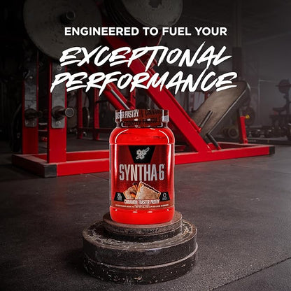 BSN SYNTHA-6 Premium Protein Powder with 6g of Fiber, Whey Isolate, Micellar Casein, Milk Protein Isolate, 5g of Fat, Cinnamon Toaster Pastry, 28 Servings, 2.91 Pound (Packaging May Vary)