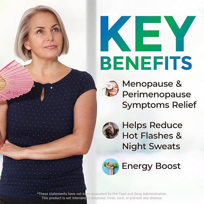 UltaLife Her Harmony Menopause Supplements for Women - Hot Flashes Menopause Relief & Hormone Balance for Women - Contains Black Cohosh, Dong Quai, Red Clover & More - Estrogen Free - 60 Capsules