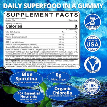 Nextdia Inositol Gummies with Evening Primrose Oil for Women + Organic Blue Spirulina Gummies
