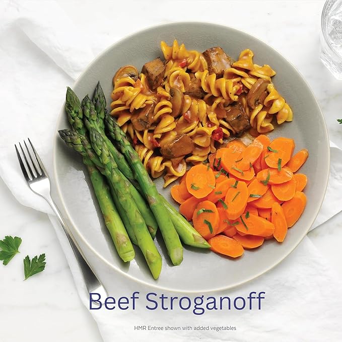 HMR Entrees Meals 5-Pack Variety | Low Calorie Premade Microwave Meals for Weight Loss | Ready to Eat Dinner | Includes Mac & Cheese, Penne Pasta, Turkey Chili, Cheese Basil, Beef Stroganoff