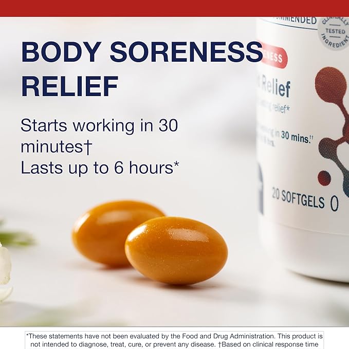 Metagenics Rapid Relief - Herbal Softgel with Turmeric & Boswellia - Supports Fast Relief for Muscle, Back & Joint Discomfort* - Drug-Free, Non-GMO, Gluten-Free - GMP Certified Facility - 20 Softgels