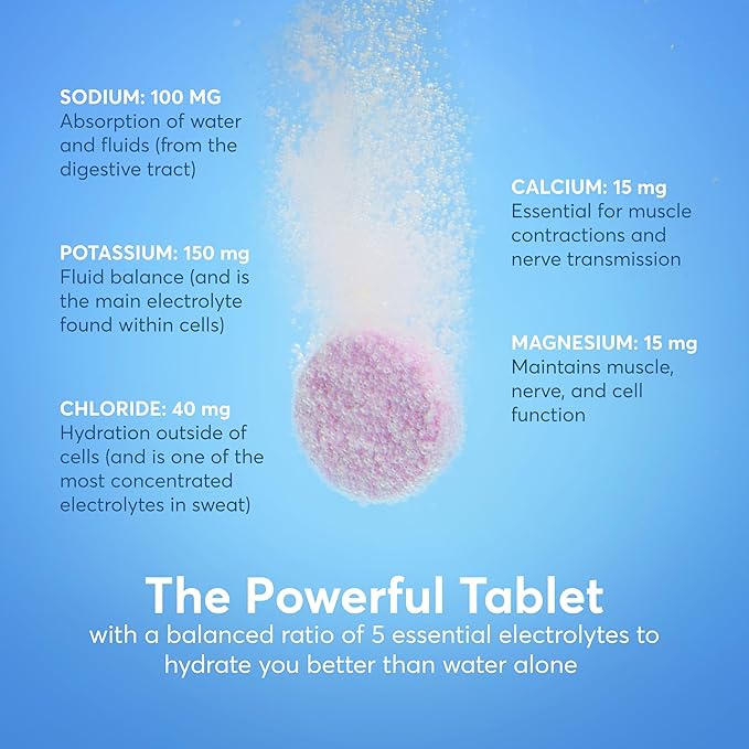 Nuun Immunity Electrolyte Tablets with Vitamin D, C, E, & A, Ginger, Elderberry, Magnesium & 4 Other Essential Electrolytes, Vegan, Blueberry Tangerine & Orange Citrus, 4 Pack (40 Servings Total)